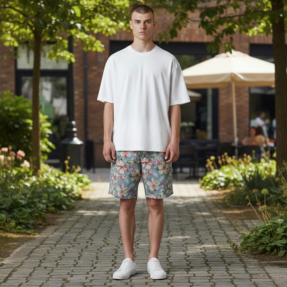 Polo Ralph Lauren Shorts Mens 35 Blue Pink Floral Classic Fit Tropical Preppy